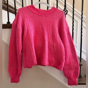 Jessica Simpson Hot Pink Chunky Knit Sweater – Size Large